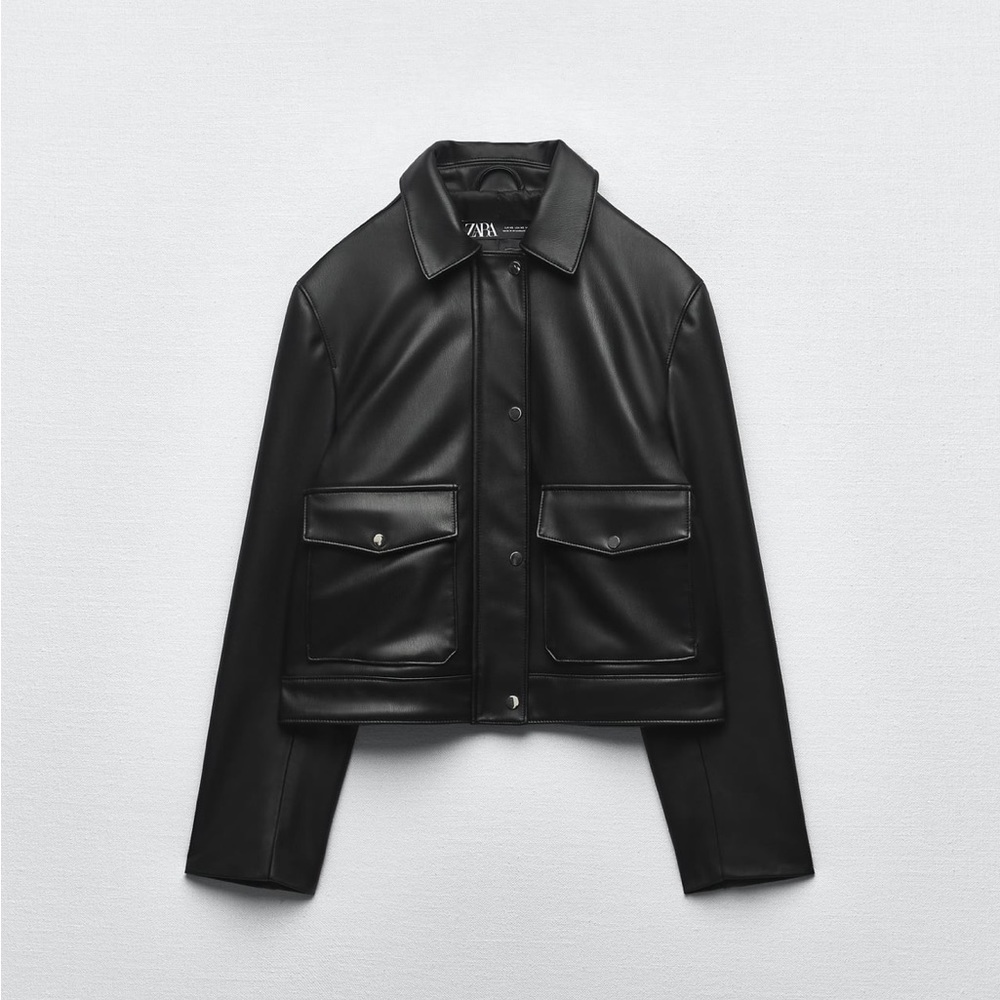 Zara faux leather jacket